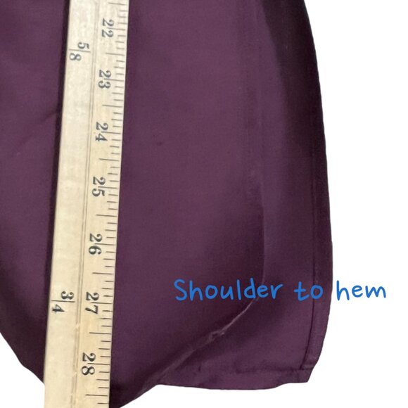 NY & Co Quiet Luxury Silk Button-Up Tunic Top with Deep Side Slits Size Small - Picture 6 of 9